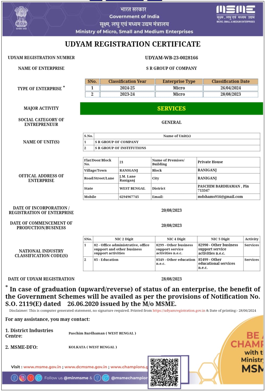Udyam MSME